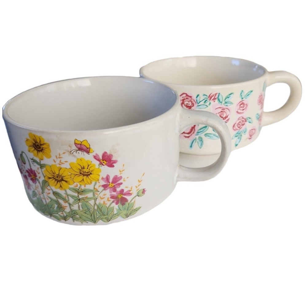 Set of 2 Vintage Soup Mugs